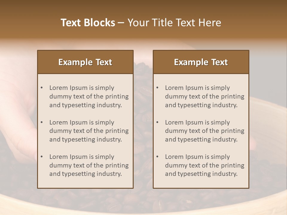 Black Espresso Hold PowerPoint Template