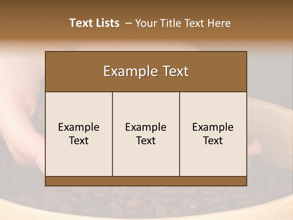 Black Espresso Hold PowerPoint Template