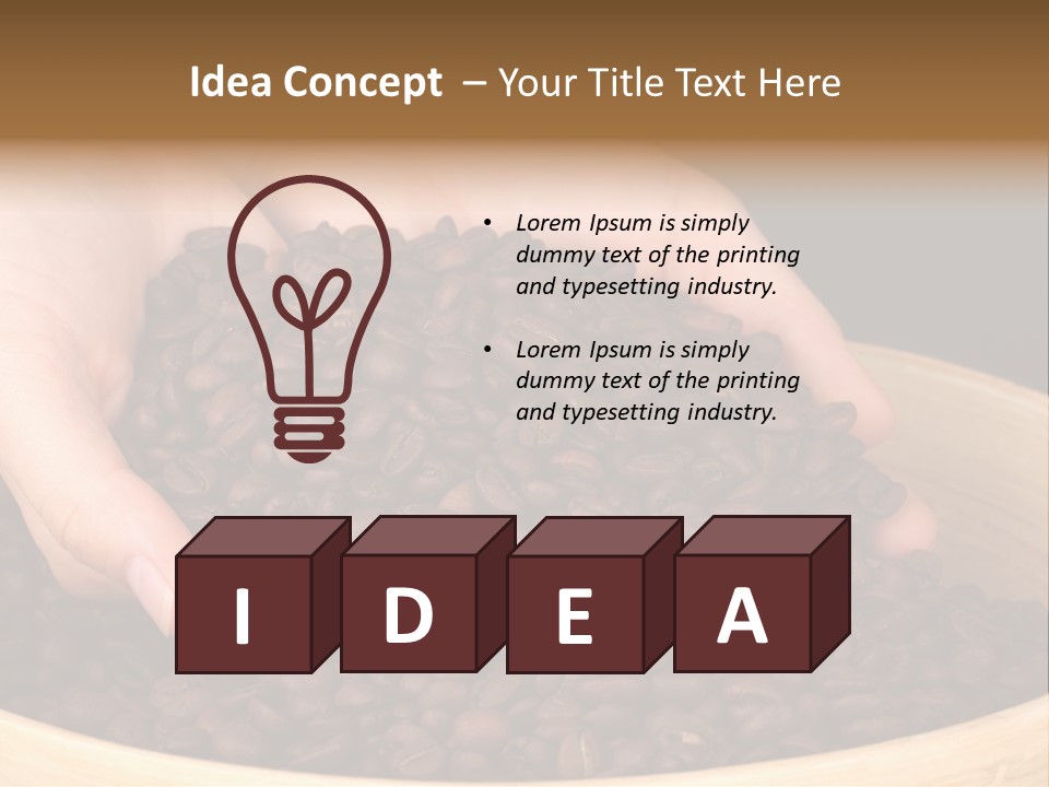 Black Espresso Hold PowerPoint Template