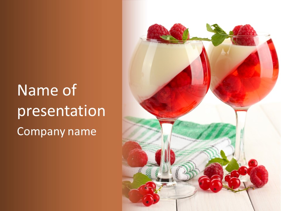 Sweet Table Fruit PowerPoint Template