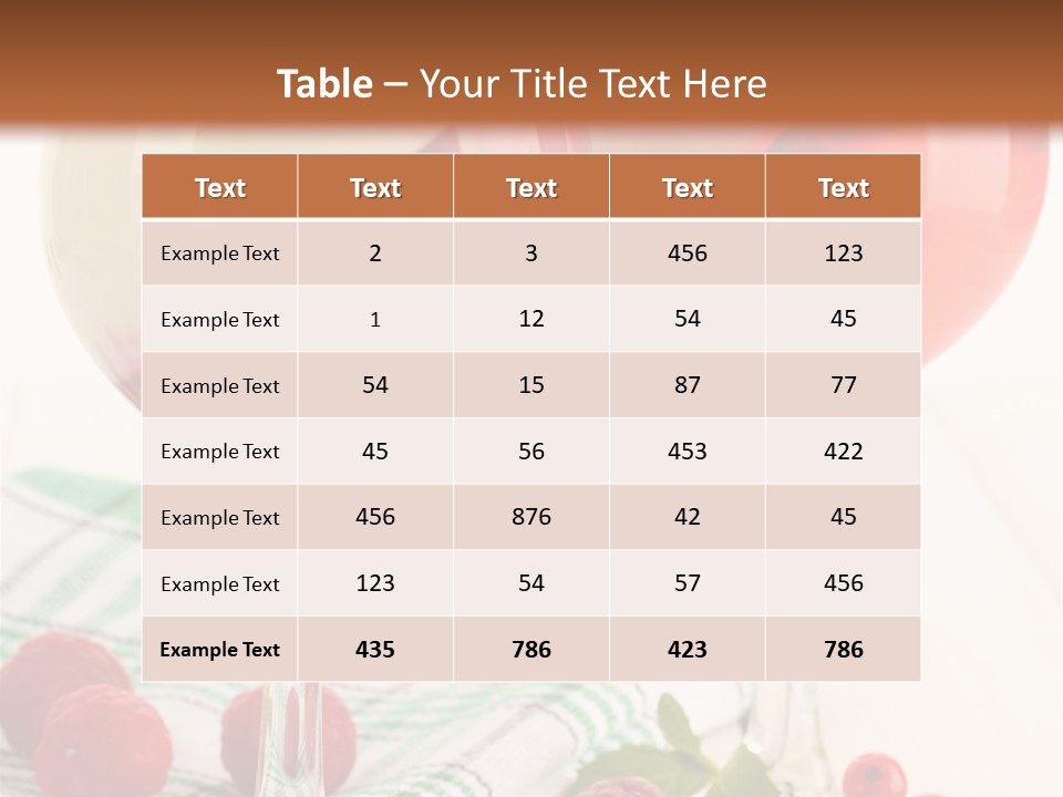 Sweet Table Fruit PowerPoint Template