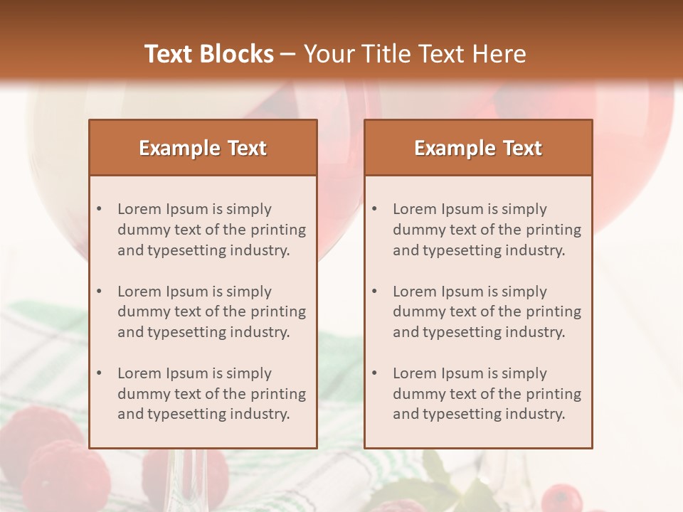 Sweet Table Fruit PowerPoint Template