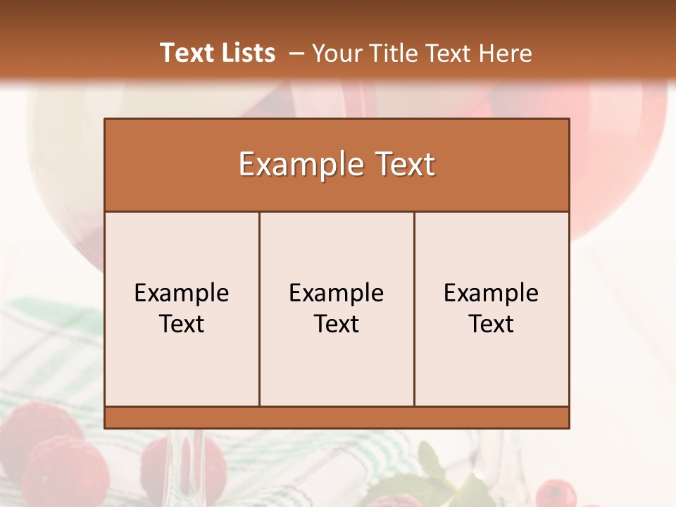 Sweet Table Fruit PowerPoint Template