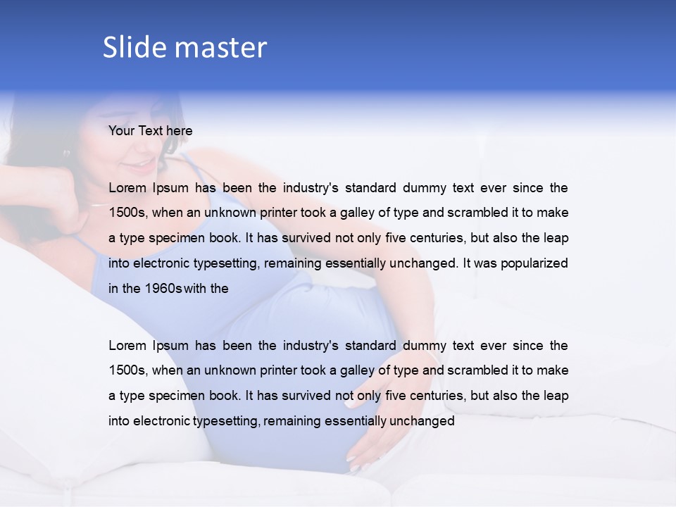 Parenthood Pregnant Joyful PowerPoint Template