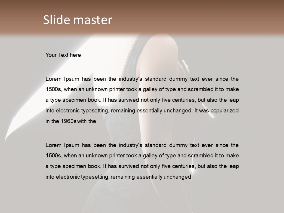 Photography Agency Woman PowerPoint Template