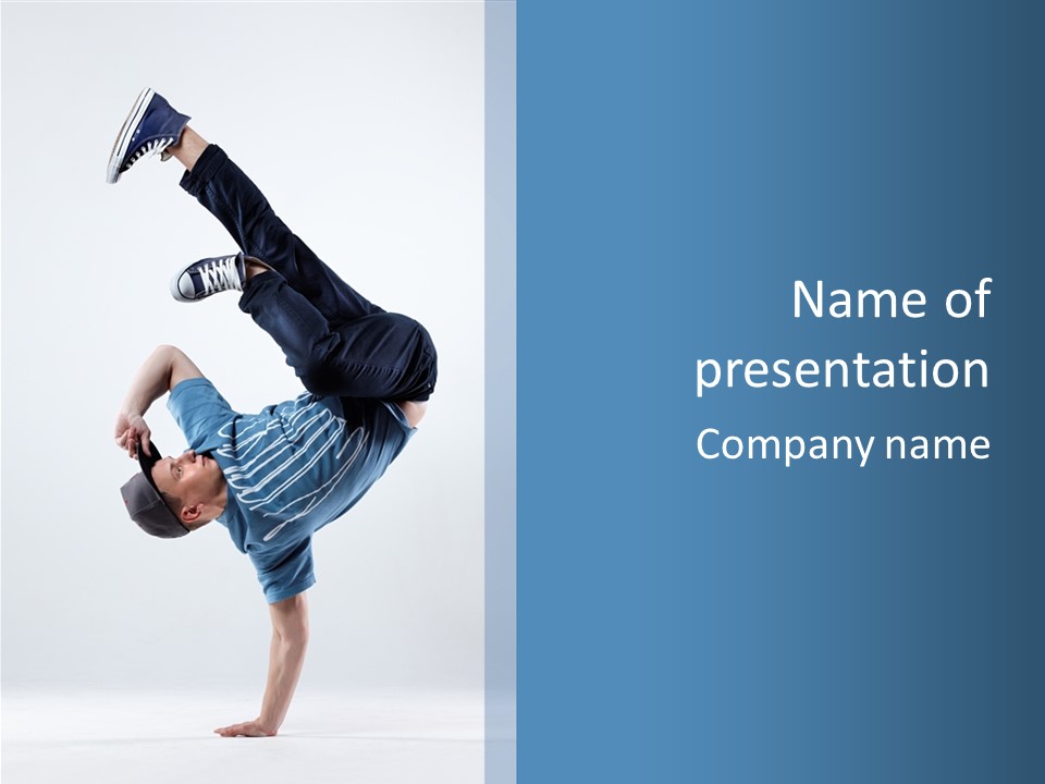 Break Dance Breakdancer Teenager PowerPoint Template