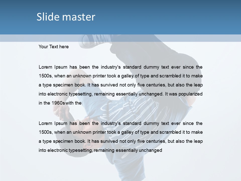 Break Dance Breakdancer Teenager PowerPoint Template