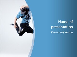 Moving Male Breakdancing PowerPoint Template