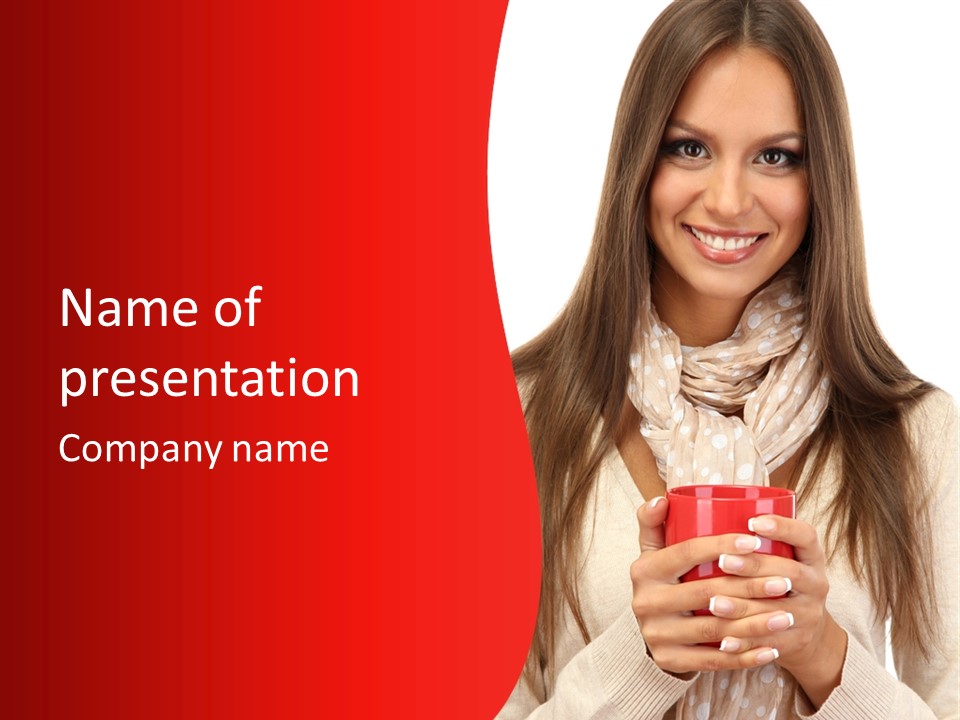 Winter Coffee Tea PowerPoint Template