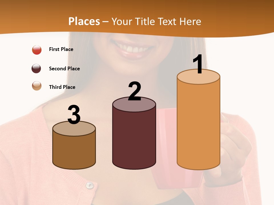 Mug Youth Girl PowerPoint Template