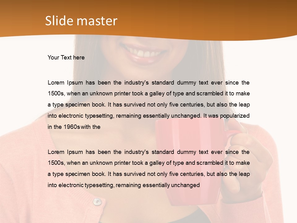 Mug Youth Girl PowerPoint Template