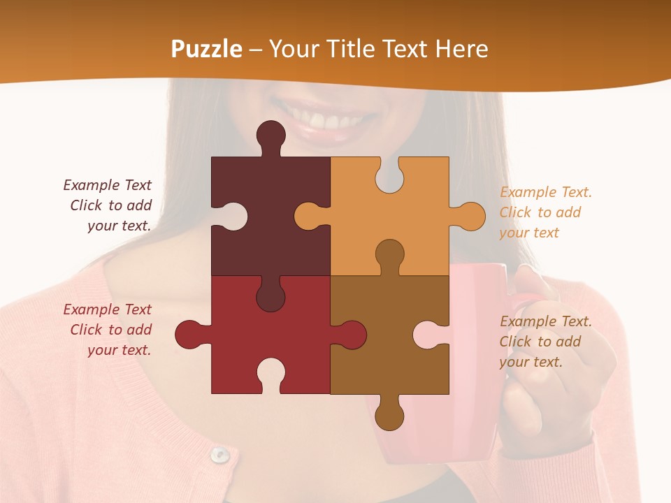 Mug Youth Girl PowerPoint Template