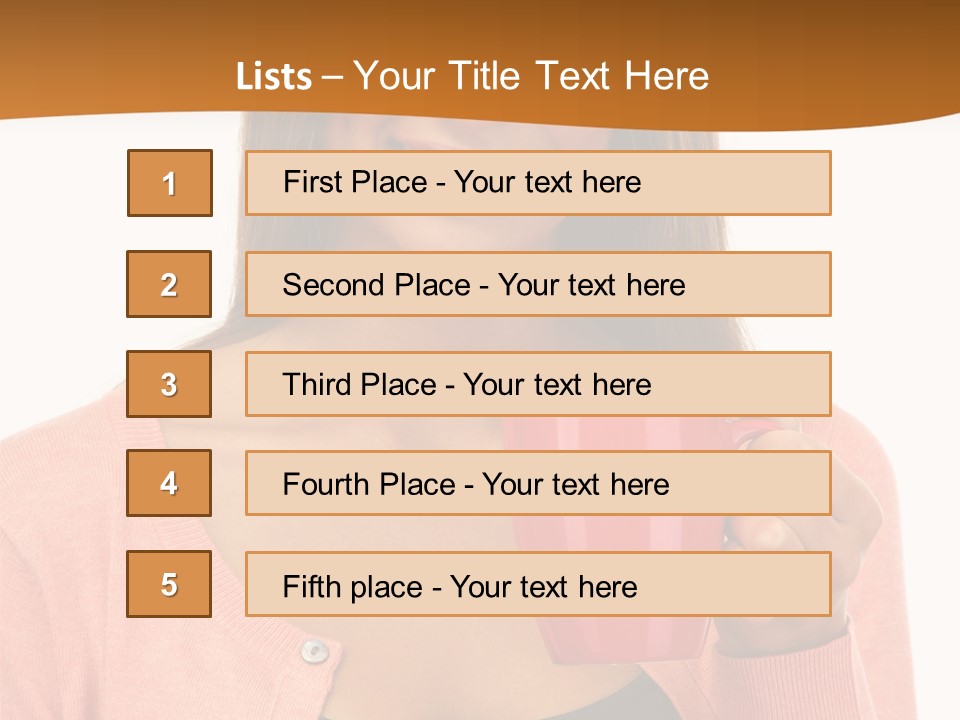 Mug Youth Girl PowerPoint Template