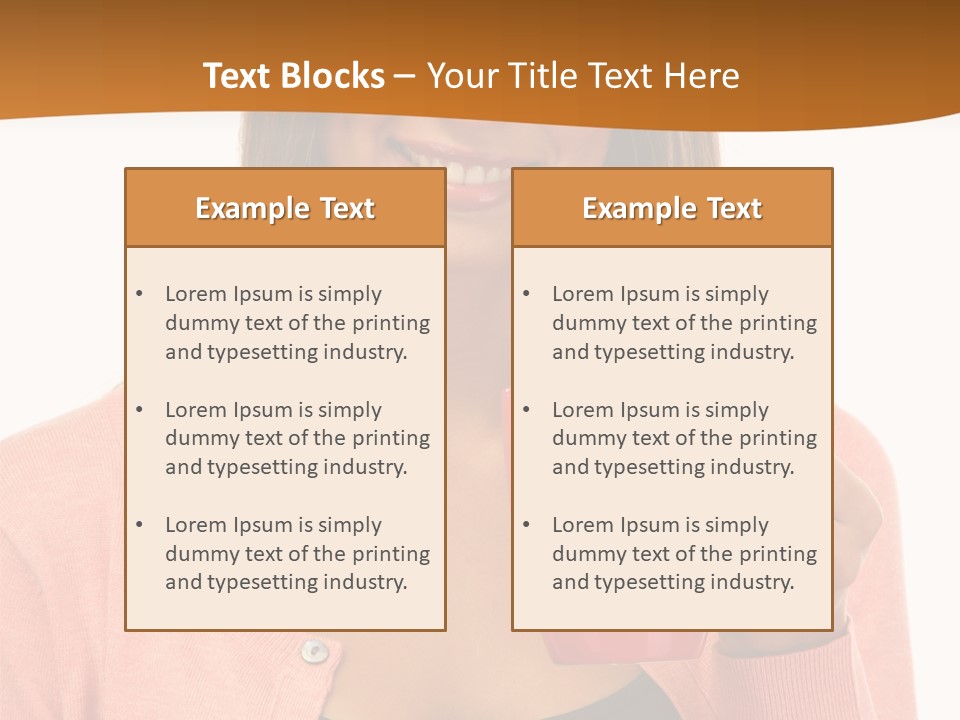 Mug Youth Girl PowerPoint Template