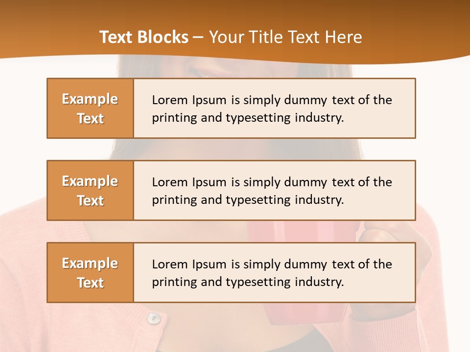 Mug Youth Girl PowerPoint Template