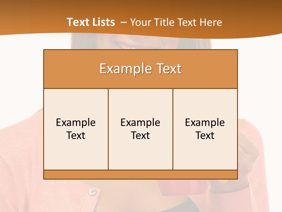 Mug Youth Girl PowerPoint Template