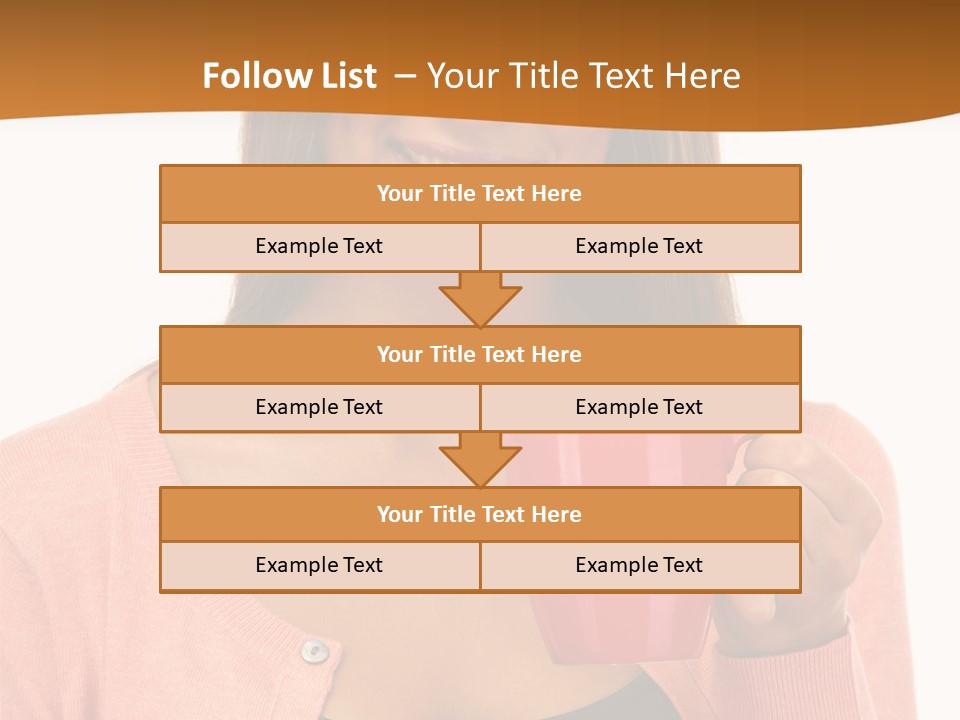 Mug Youth Girl PowerPoint Template
