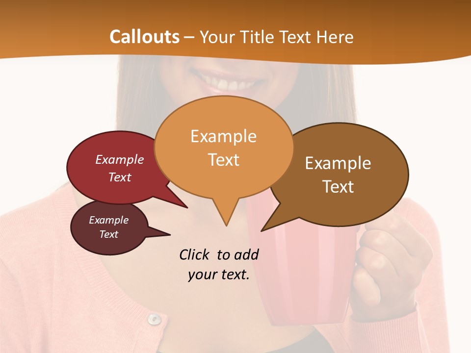 Mug Youth Girl PowerPoint Template