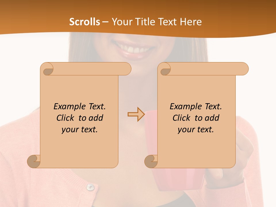 Mug Youth Girl PowerPoint Template