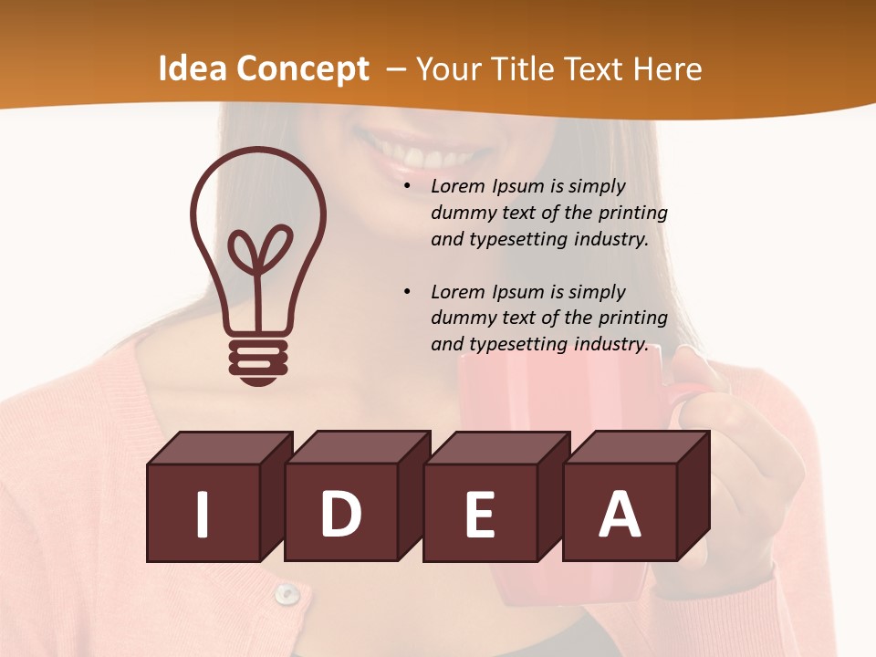 Mug Youth Girl PowerPoint Template