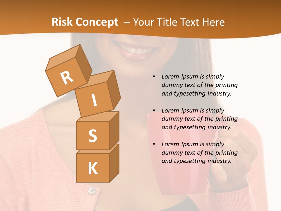 Mug Youth Girl PowerPoint Template