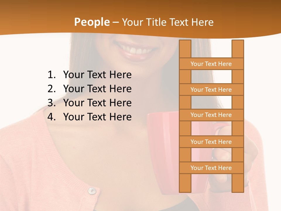 Mug Youth Girl PowerPoint Template