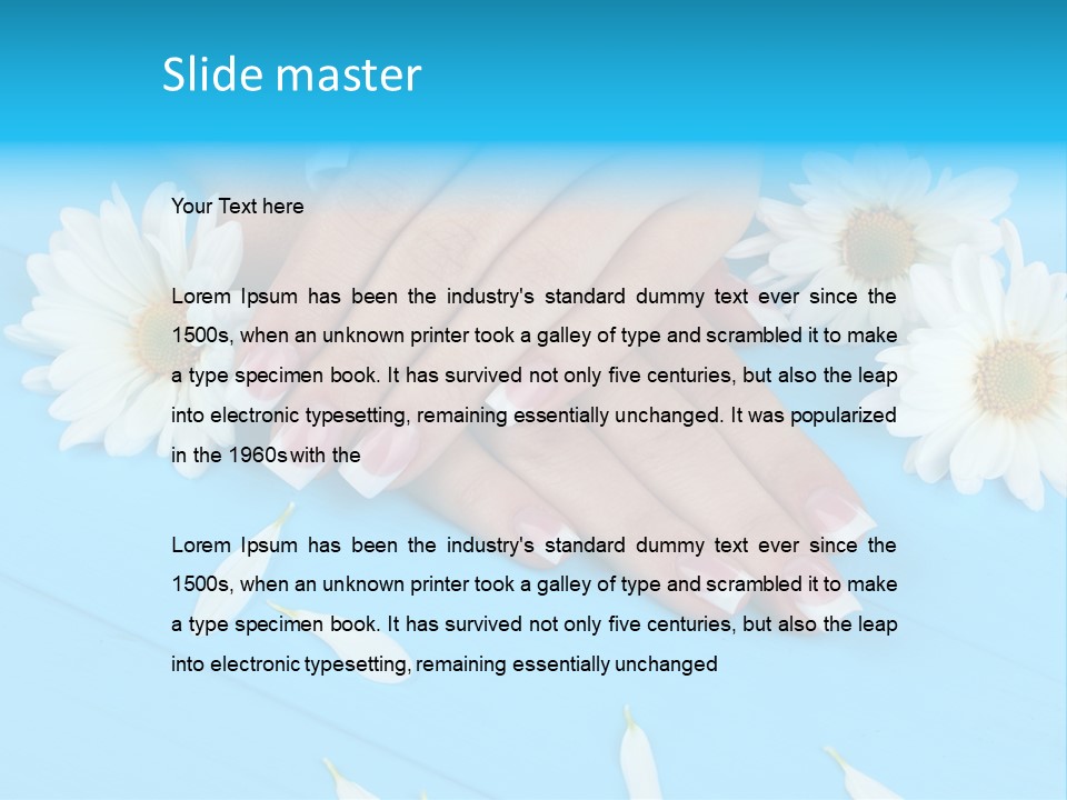 Lacquer Wellness Forefinger PowerPoint Template