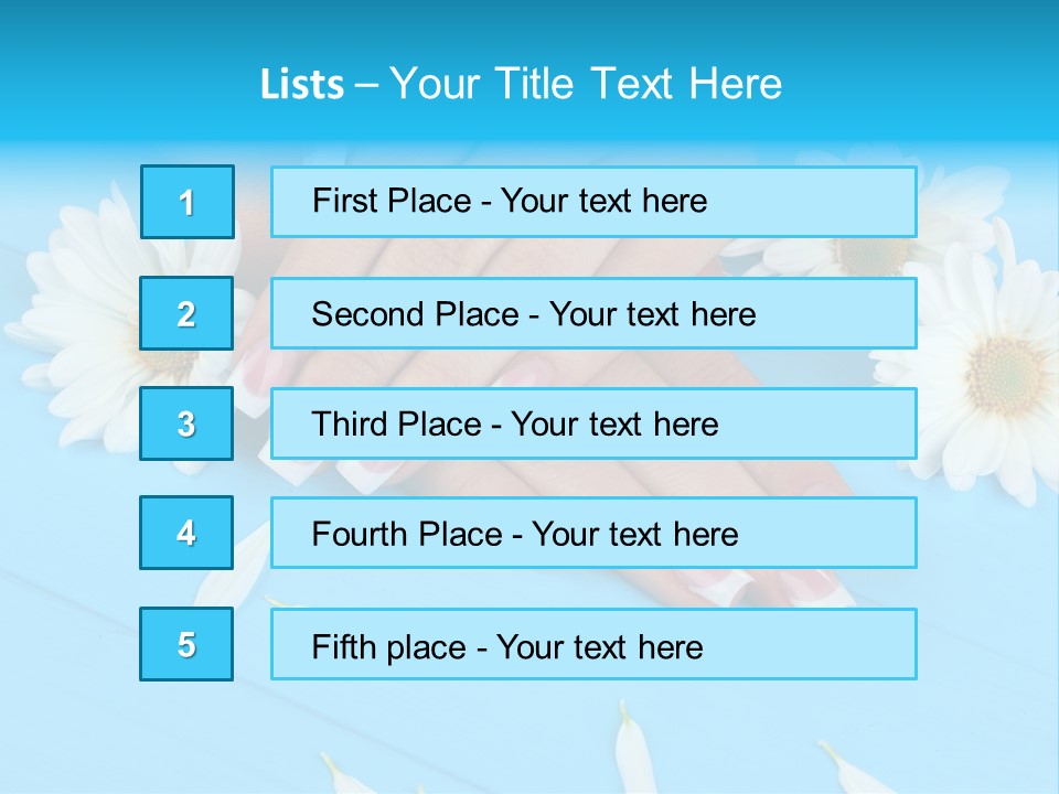 Lacquer Wellness Forefinger PowerPoint Template