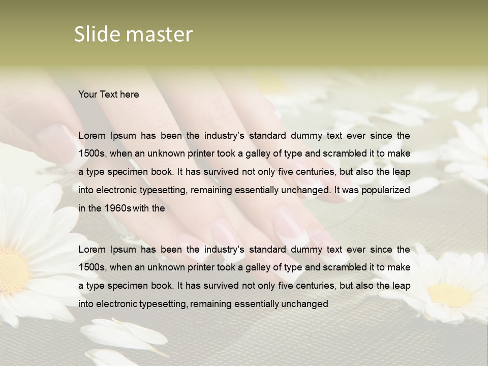 Girl Hand Bright PowerPoint Template