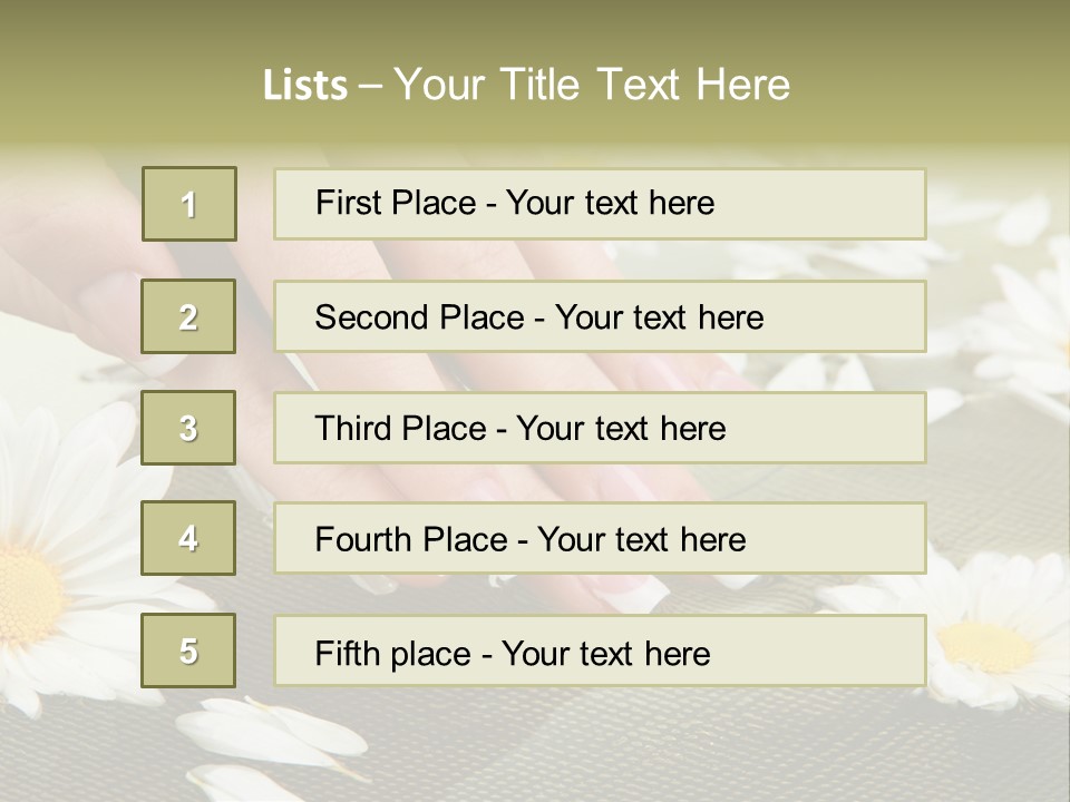 Girl Hand Bright PowerPoint Template