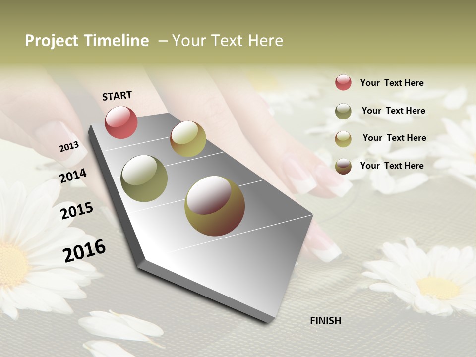 Girl Hand Bright PowerPoint Template