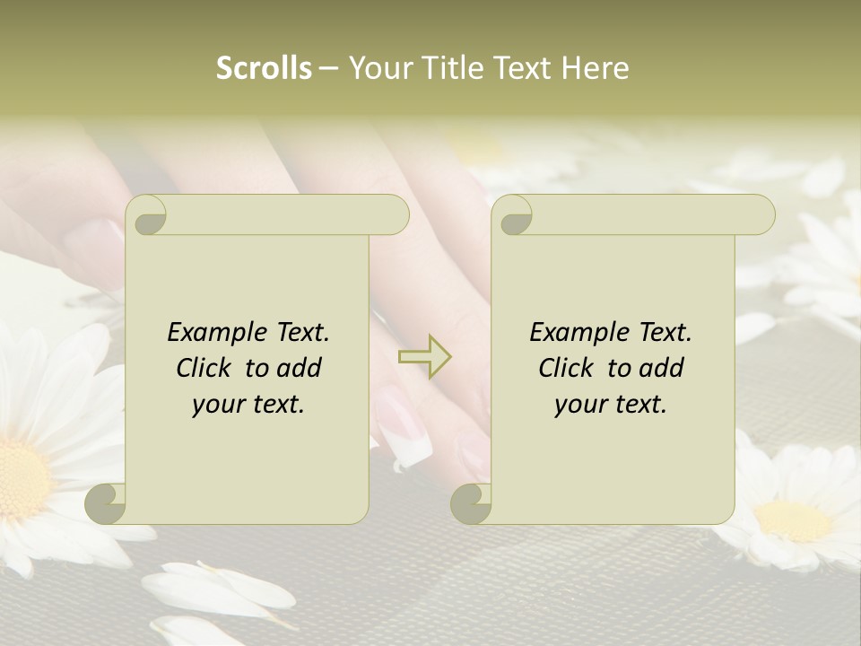 Girl Hand Bright PowerPoint Template