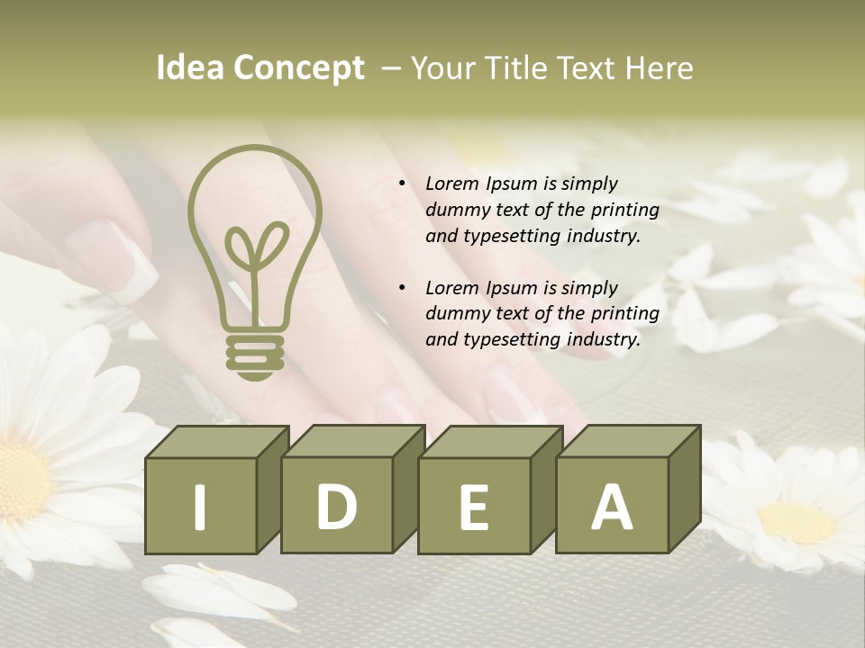 Girl Hand Bright PowerPoint Template