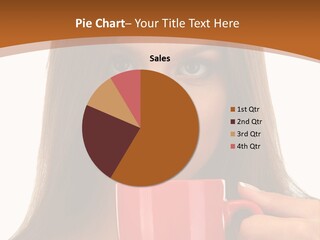 Brunette Person Mug PowerPoint Template