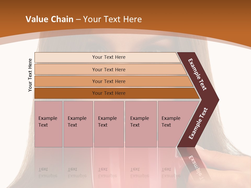 Brunette Person Mug PowerPoint Template