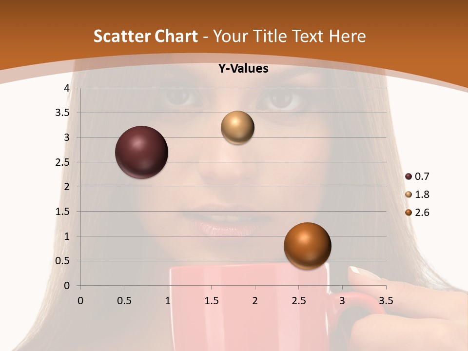 Brunette Person Mug PowerPoint Template