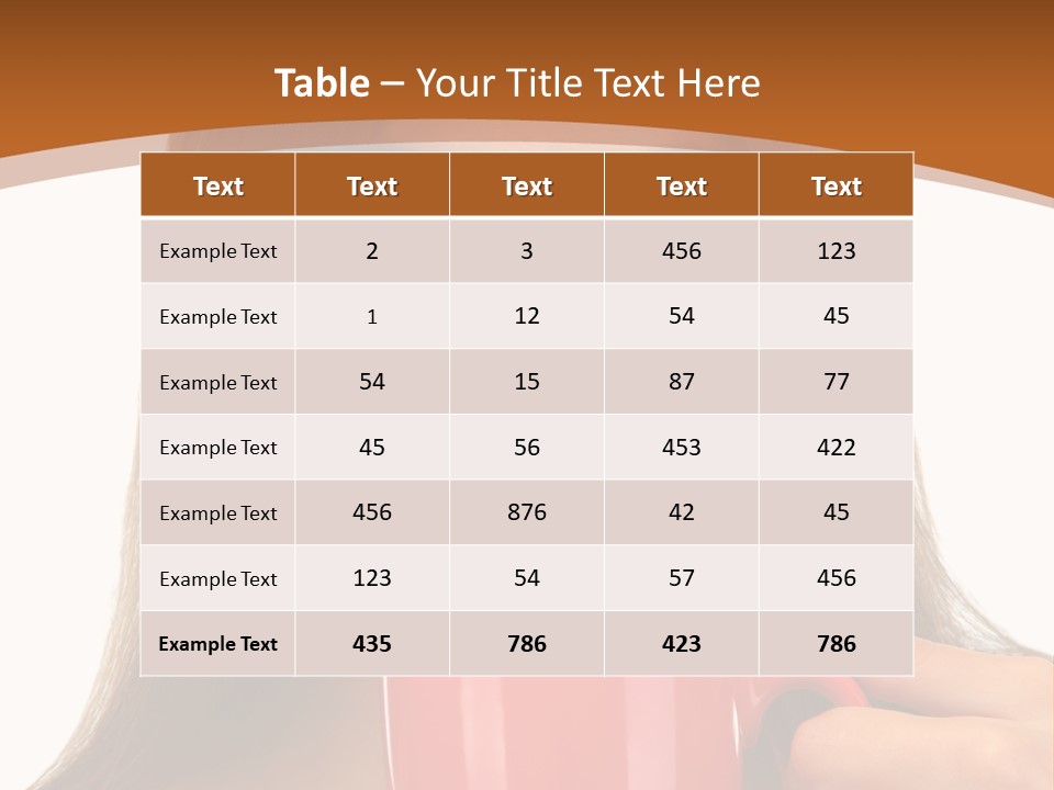 Brunette Person Mug PowerPoint Template