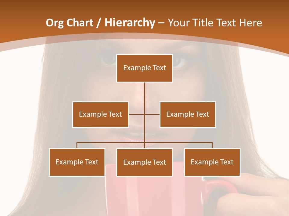 Brunette Person Mug PowerPoint Template
