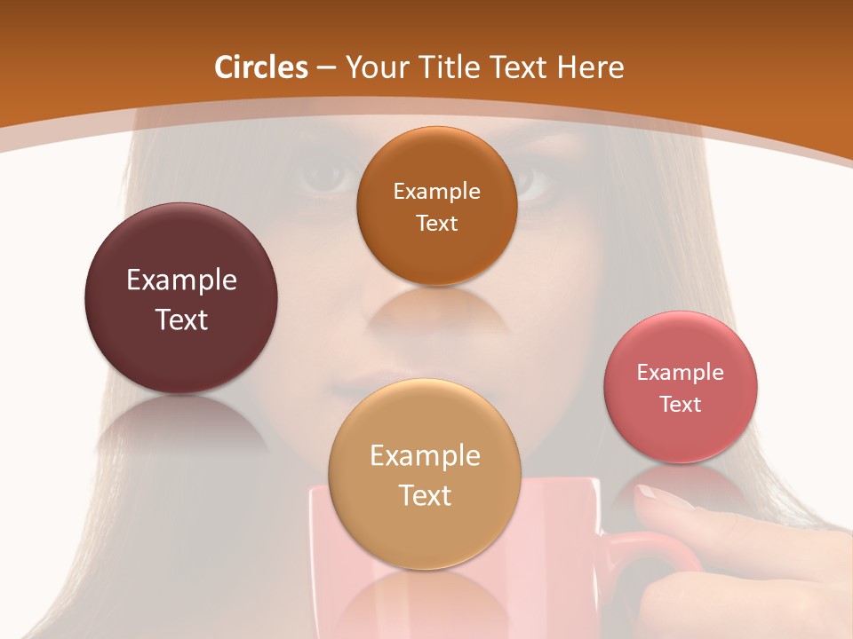 Brunette Person Mug PowerPoint Template