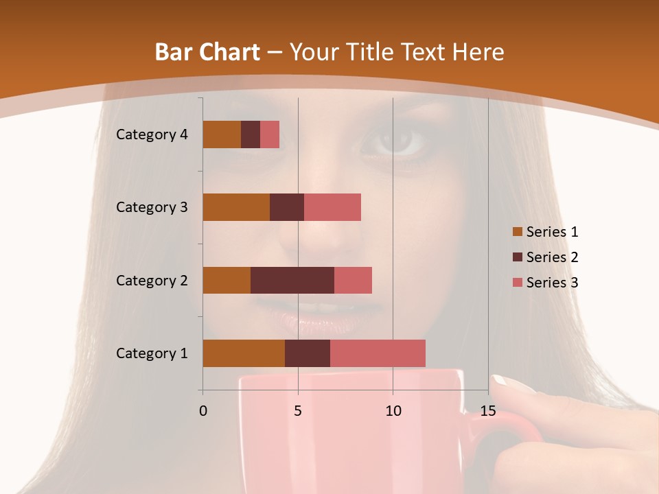 Brunette Person Mug PowerPoint Template
