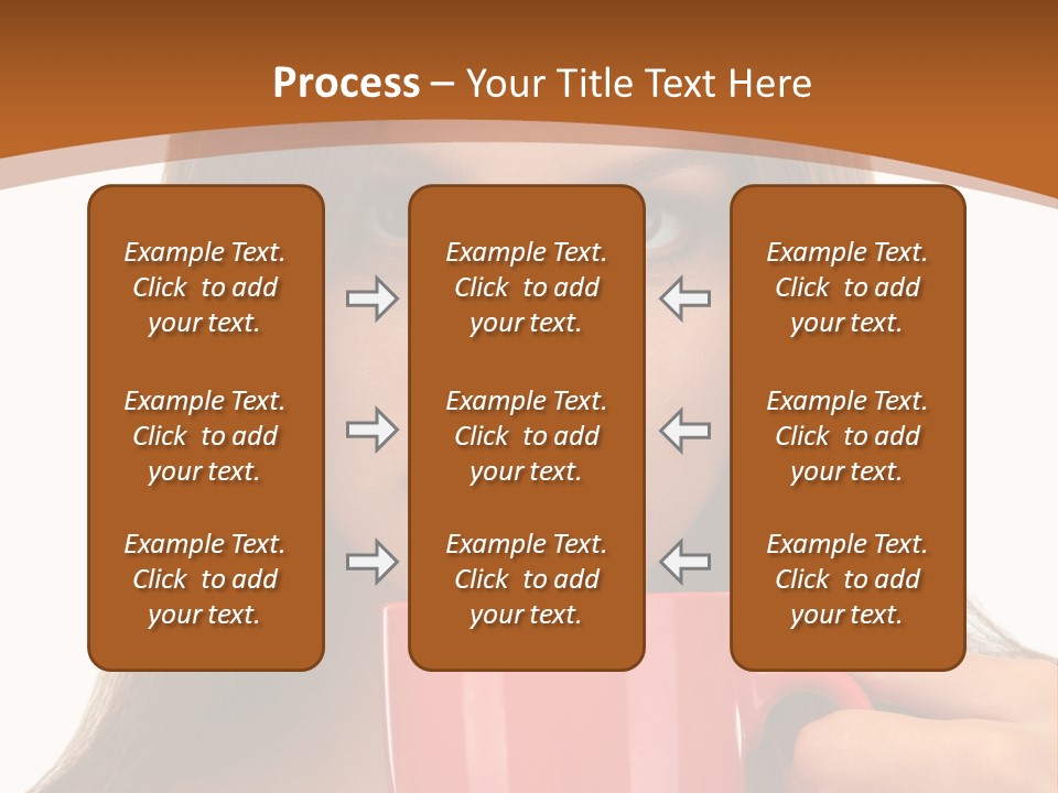 Brunette Person Mug PowerPoint Template