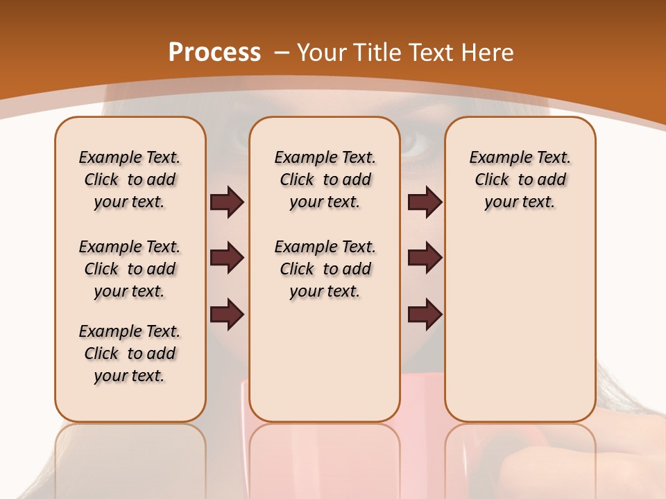 Brunette Person Mug PowerPoint Template