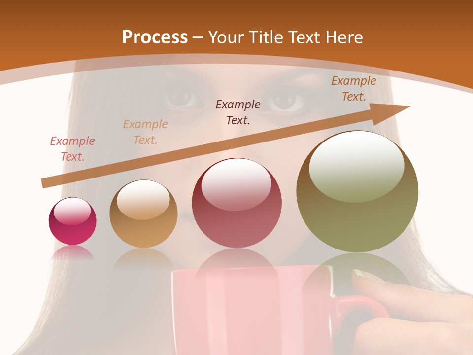 Brunette Person Mug PowerPoint Template