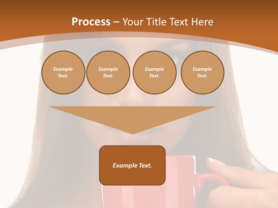 Brunette Person Mug PowerPoint Template