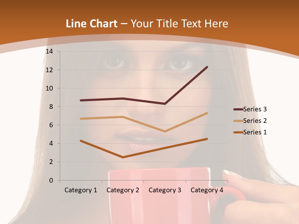 Brunette Person Mug PowerPoint Template