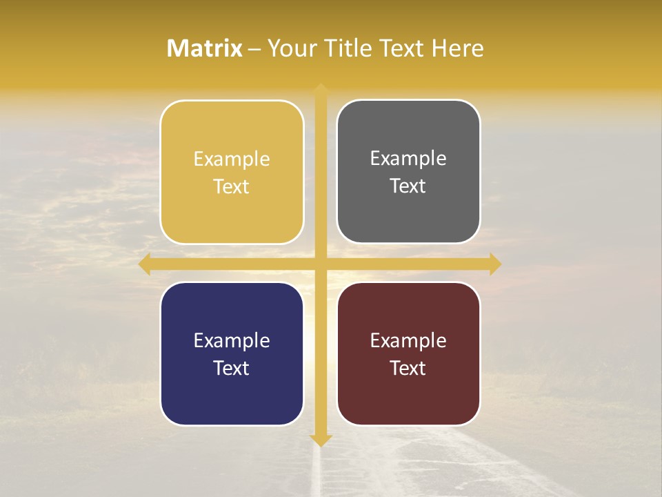 Route Sunrise Air Art Stormasphalt PowerPoint Template