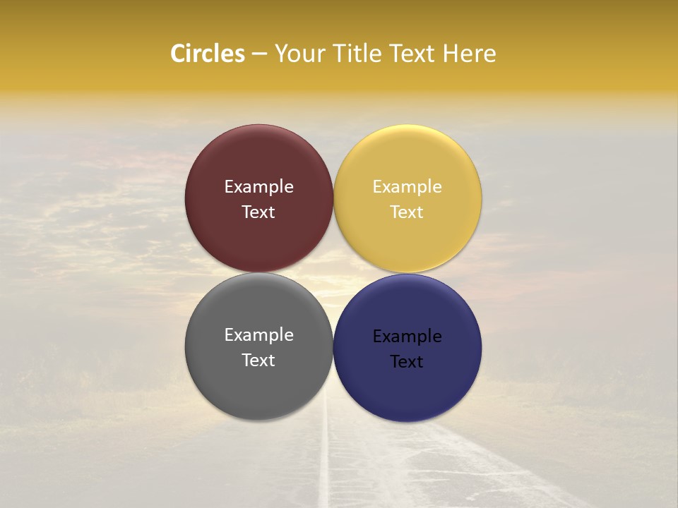 Route Sunrise Air Art Stormasphalt PowerPoint Template