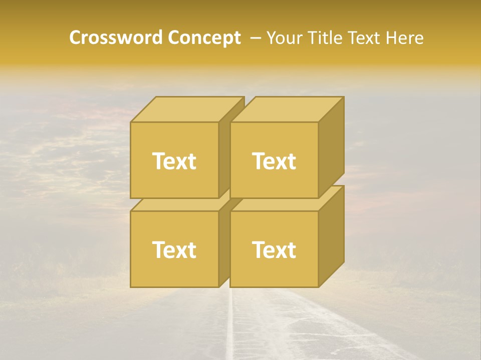 Route Sunrise Air Art Stormasphalt PowerPoint Template