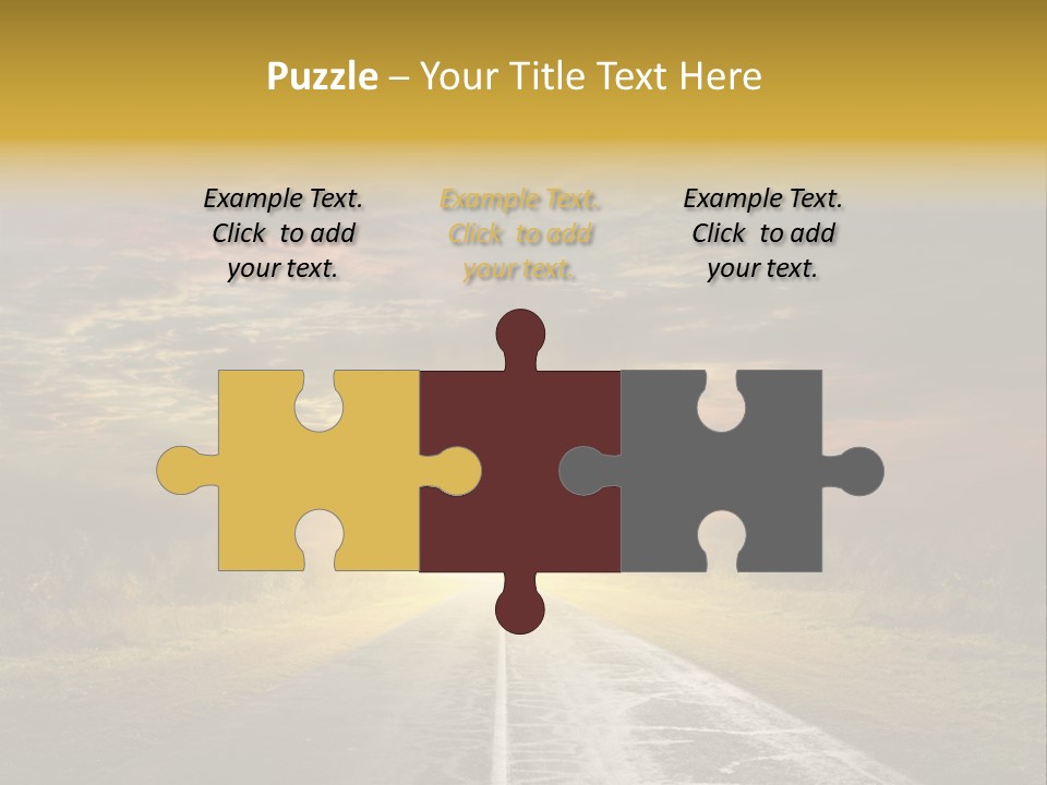 Route Sunrise Air Art Stormasphalt PowerPoint Template