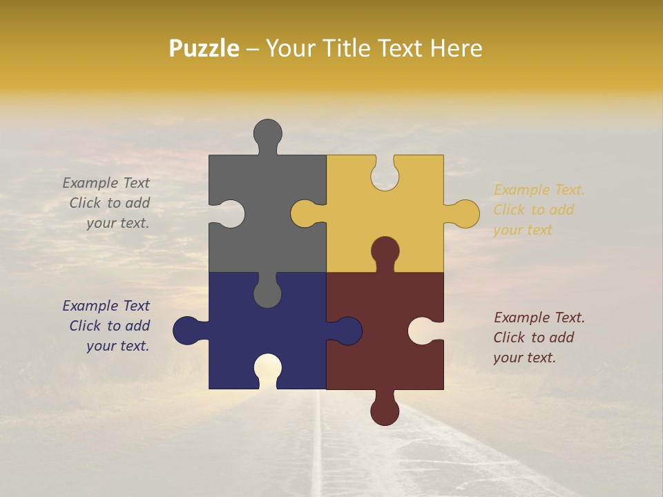 Route Sunrise Air Art Stormasphalt PowerPoint Template